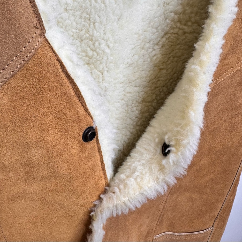 J&A Leathers Suede Shearling-Lined Vest - Picture 4 of 5
